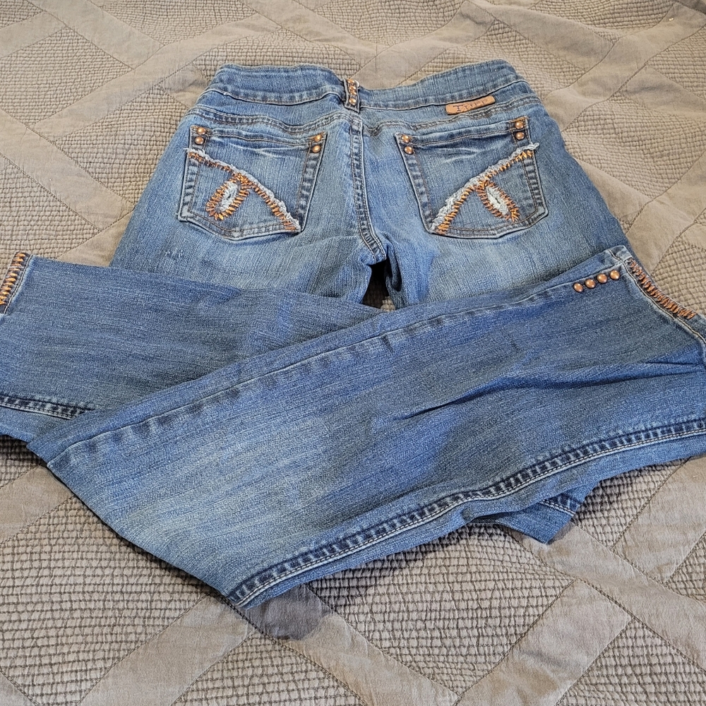 Cowgirl Tuff boot cut Gypsy copper jeans
